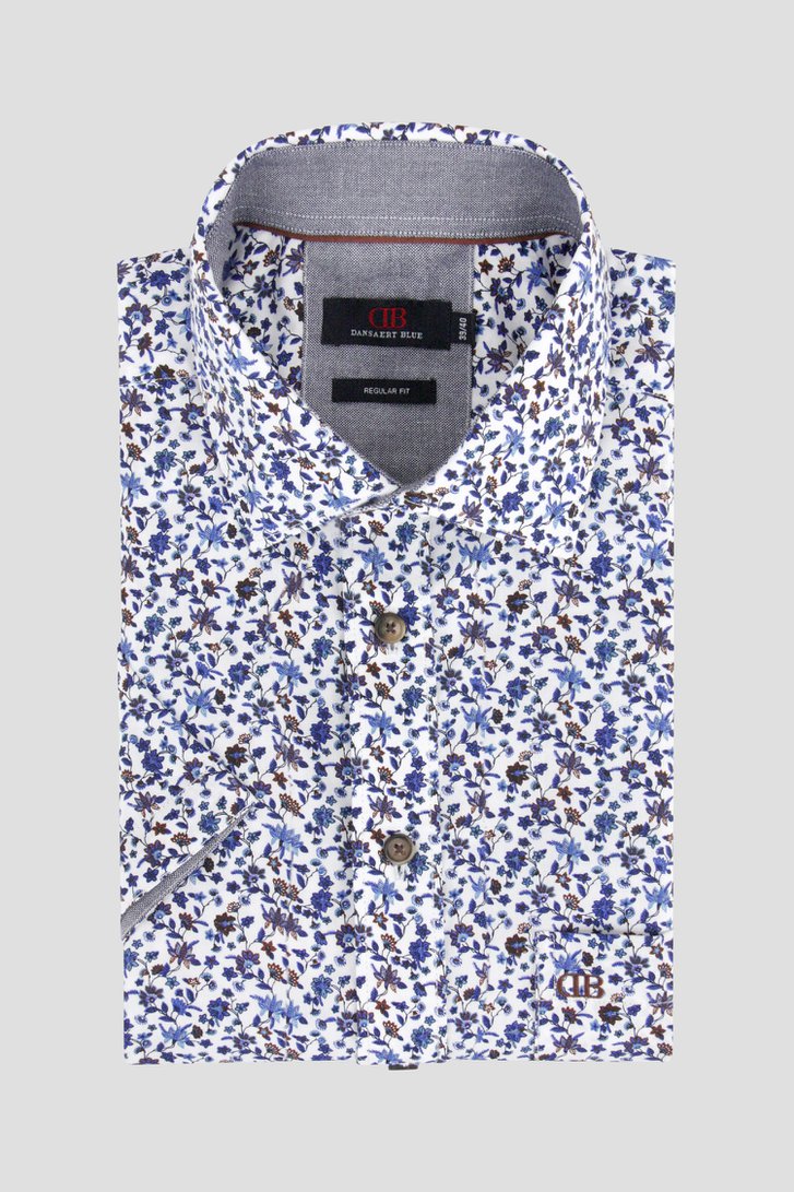 Chemise blanche à imprimé floral fin - regular fit de Dansaert Blue pour Hommes