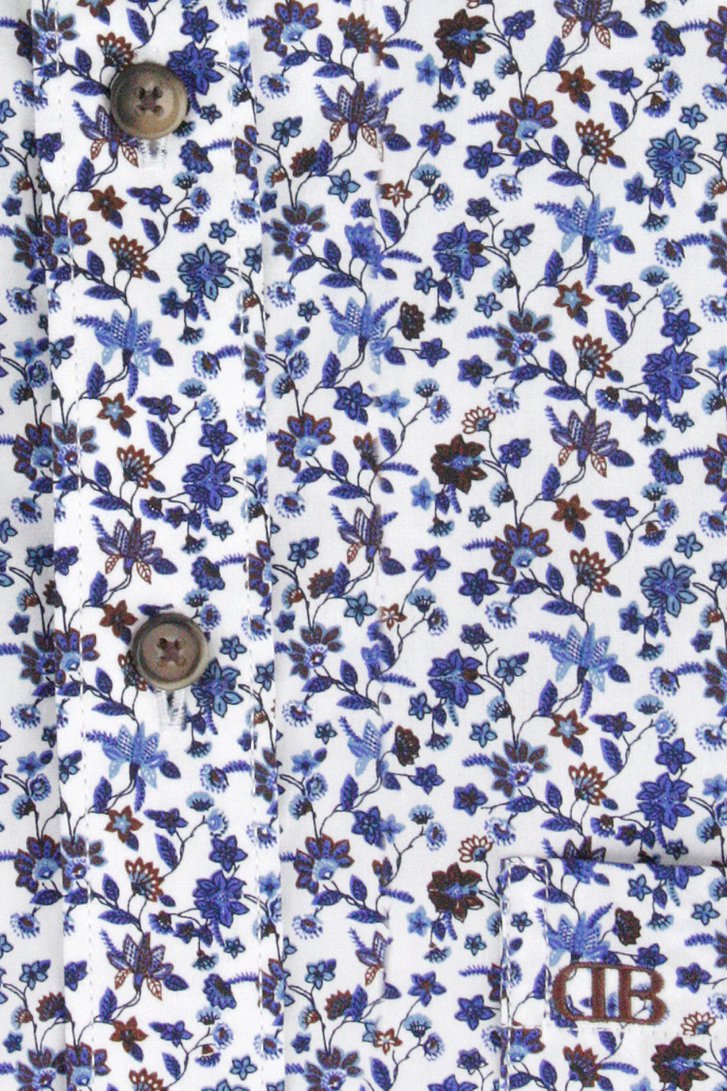 Chemise blanche à imprimé floral fin - regular fit de Dansaert Blue pour Hommes