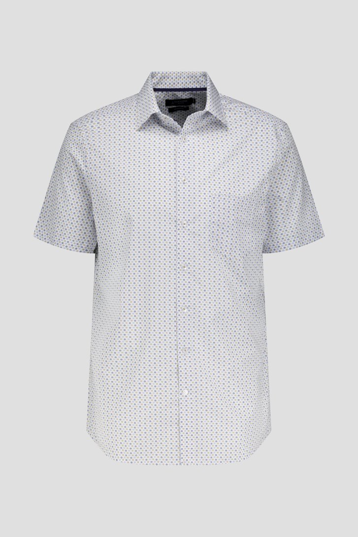 Chemise blanche à imprimé floral fin – Regular fit de Dansaert Black pour Hommes