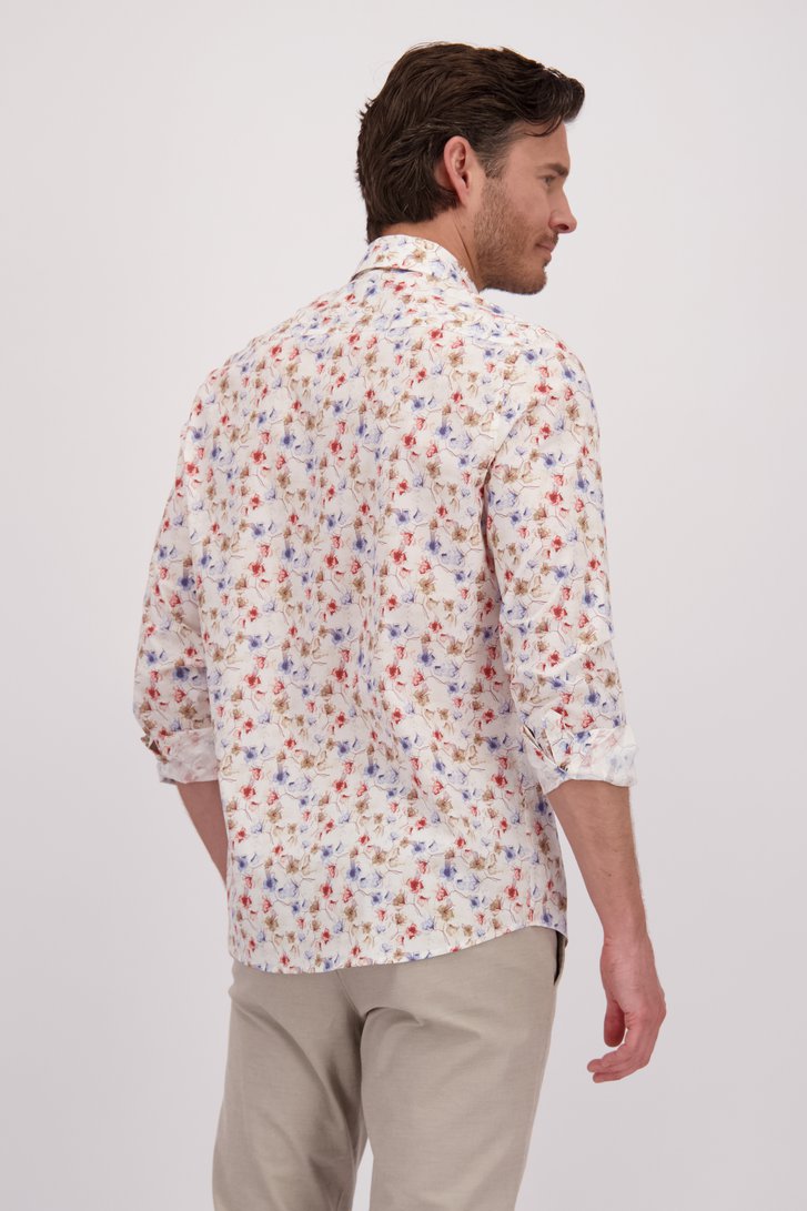 Chemise blanche à imprimé floral - regular fit de Upper East pour Hommes