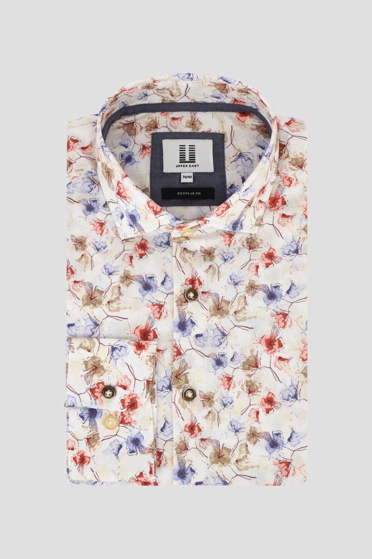 Chemise blanche à imprimé floral - regular fit de Upper East pour Hommes
