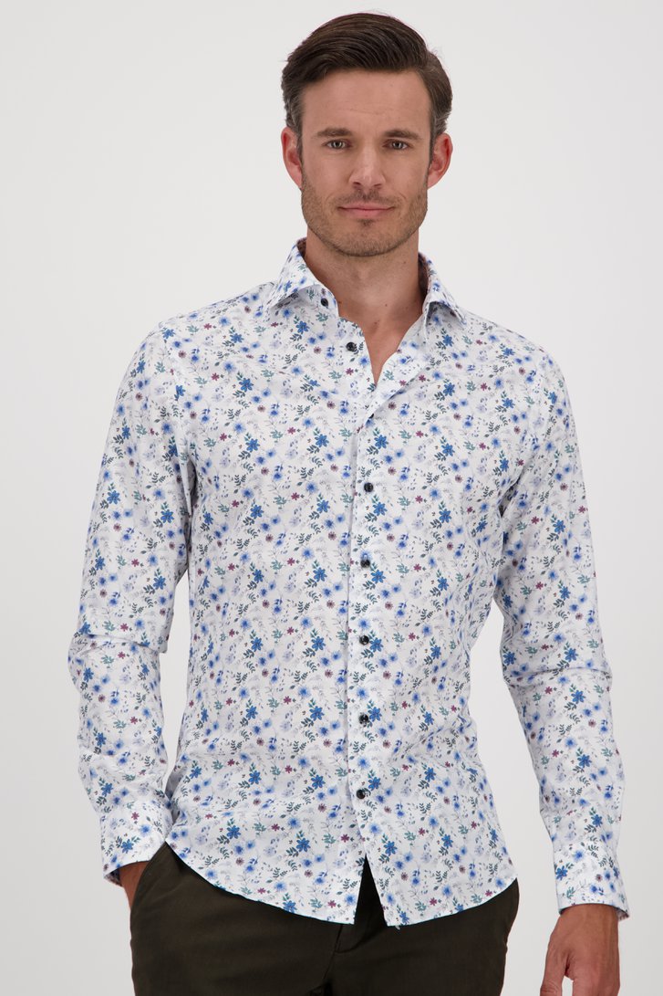 Chemise blanche à imprimé floral - Slim fit de Michaelis pour Hommes