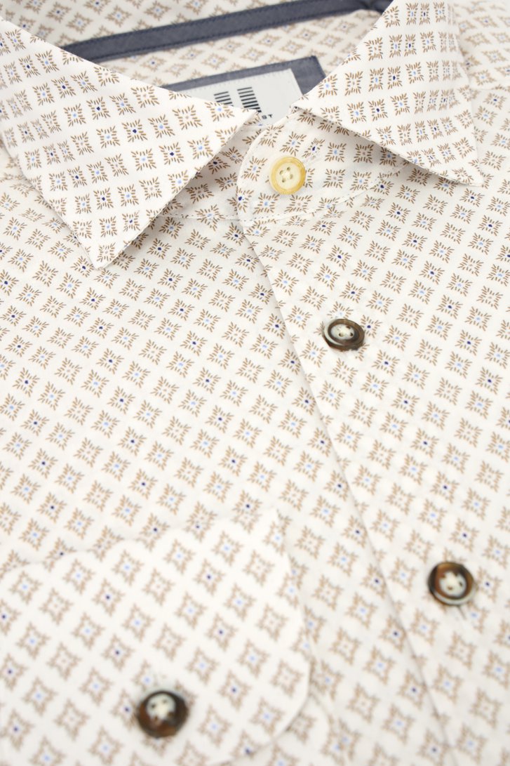 Chemise blanche à imprimé marron - regular fit de Upper East pour Hommes