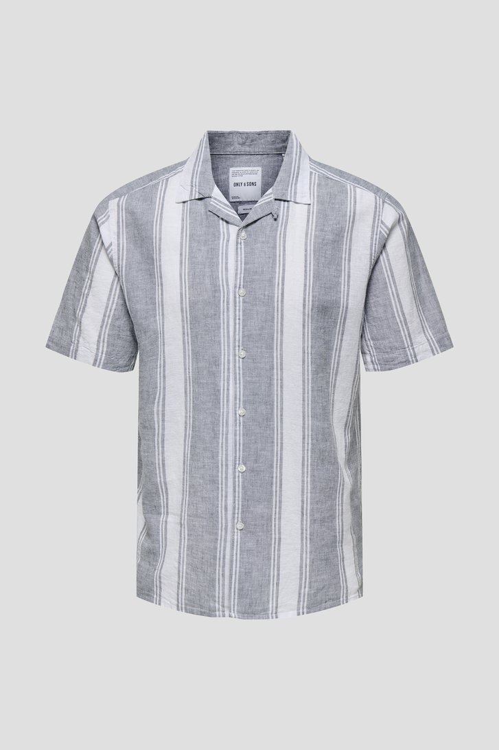 Chemise blanche à motif rayé gris de ONLY & SONS pour Hommes