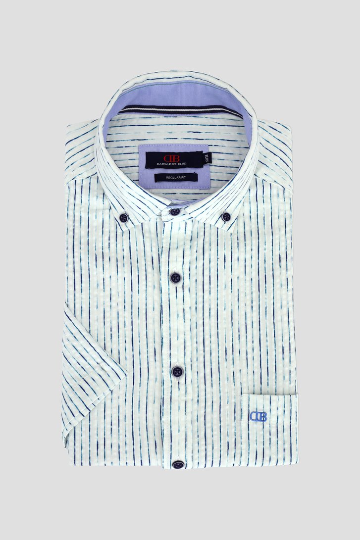 Le devant de Chemise blanche à rayures bleues – Regular fit de Dansaert Blue pour Hommes