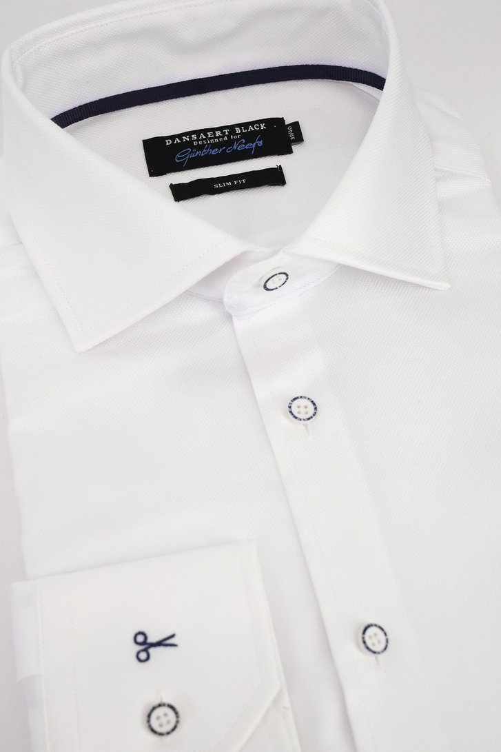 Chemise blanche à structure fine - Slim fit de Dansaert Black pour Hommes