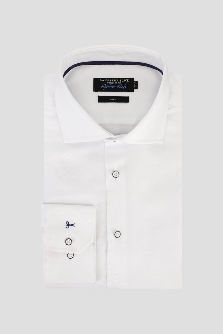 Chemise blanche à structure fine - Slim fit de Dansaert Black pour Hommes