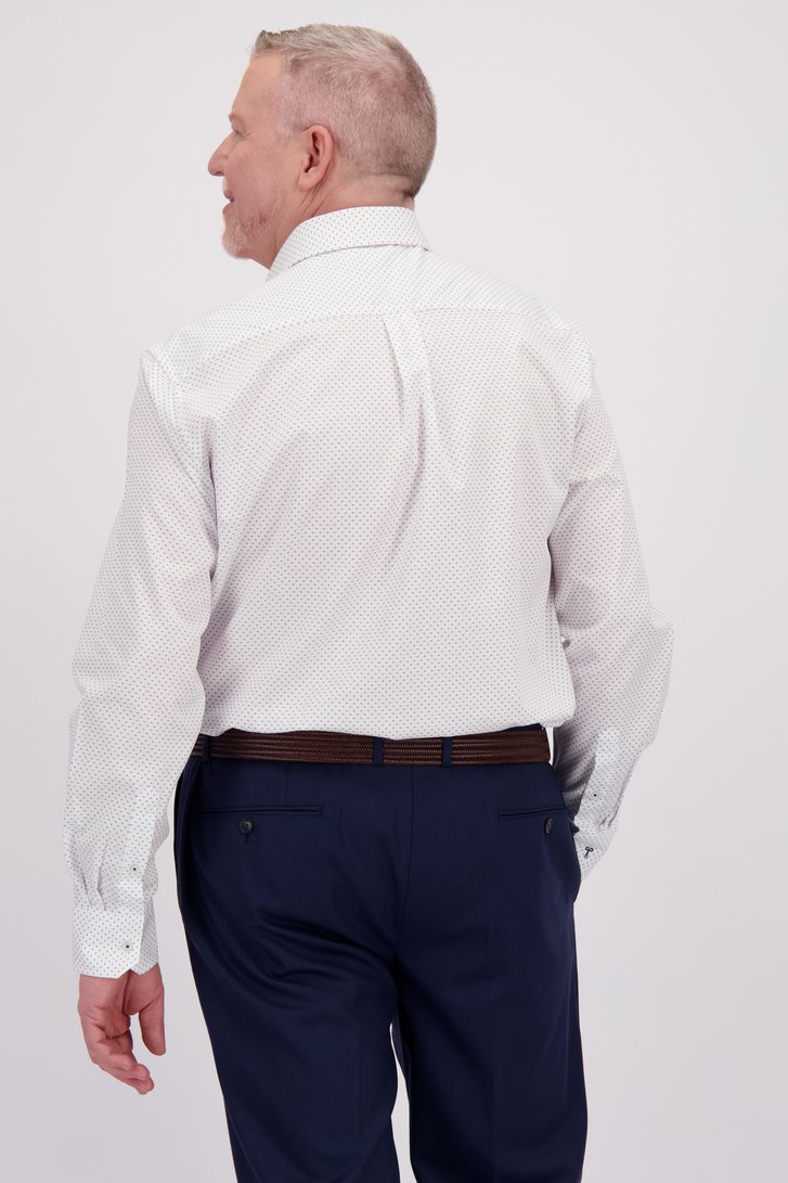 Chemise blanche avec imprimé fin - Comfort fit de Dansaert Black pour Hommes