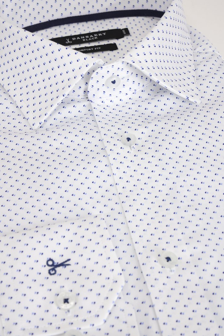 Chemise blanche avec imprimé fin - Comfort fit de Dansaert Black pour Hommes