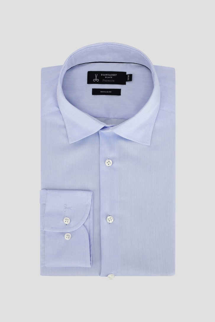 Photo produit 1 de Chemise bleu à structure chevrons – Regular fit de Dansaert Black Premium pour Hommes