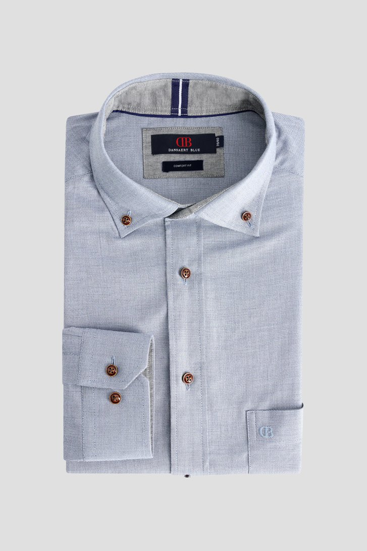 Le devant de Chemise bleu chiné - Comfort fit de Dansaert Blue pour Hommes