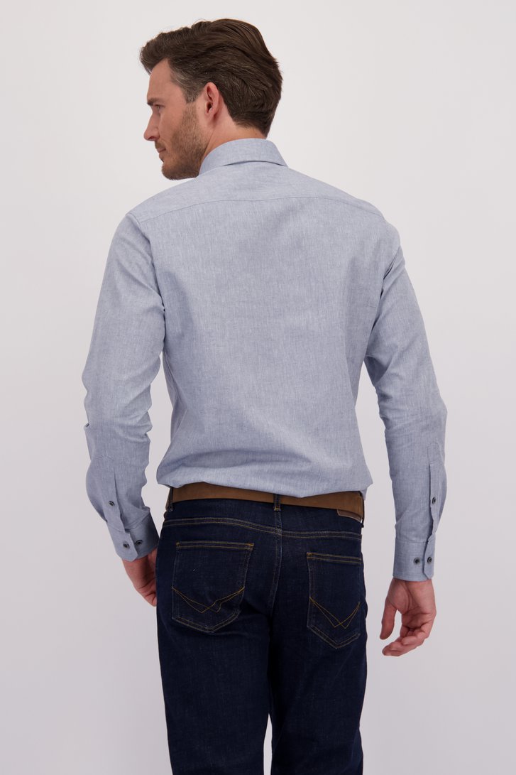Chemise bleu chiné - Slim fit de Michaelis pour Hommes