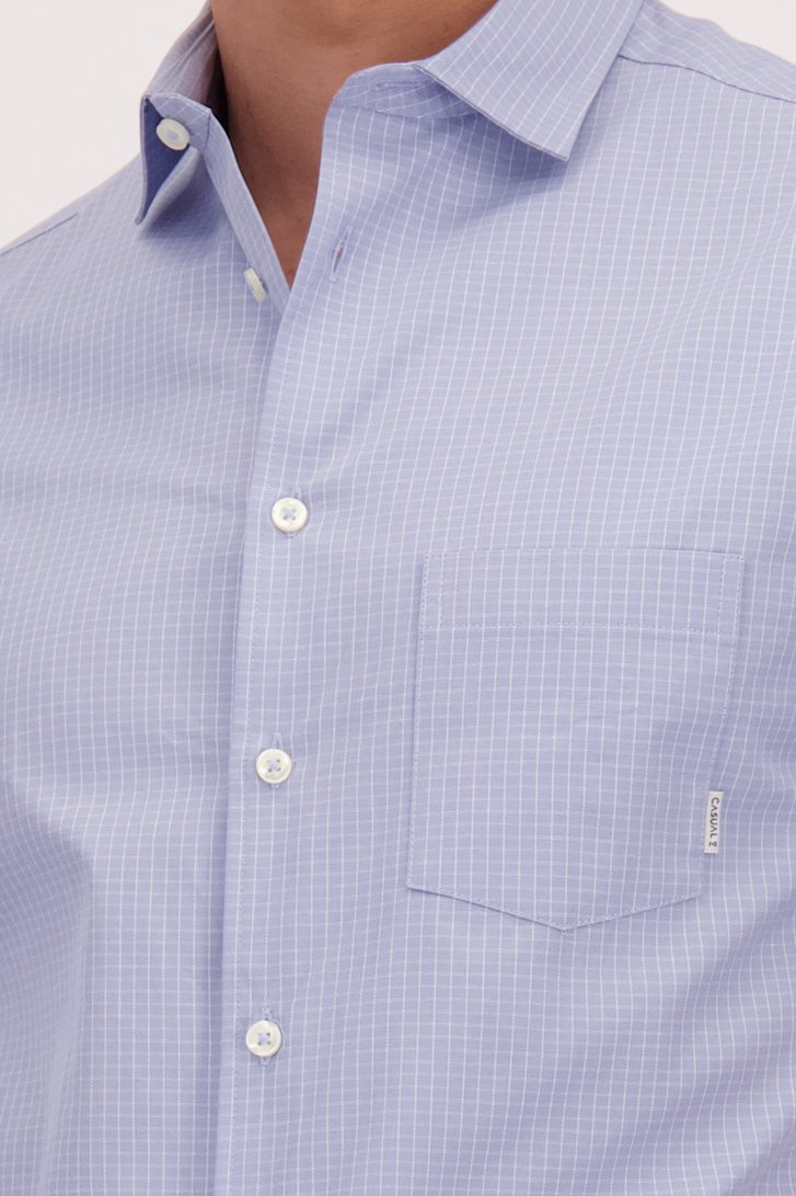 Détail de Chemise bleu clair à carreaux - regular fit de Casual Five pour Hommes