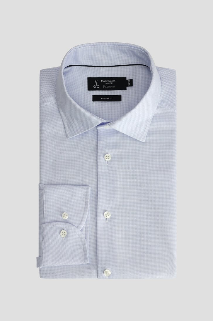 Photo produit 1 de Chemise bleu clair à motif chevrons – Regular fit de Dansaert Black Premium pour Hommes