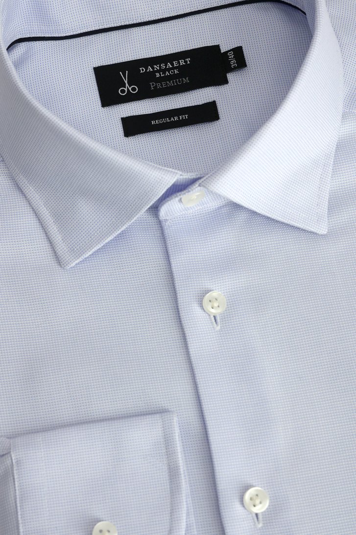 Photo produit 2 de Chemise bleu clair à motif chevrons – Regular fit de Dansaert Black Premium pour Hommes