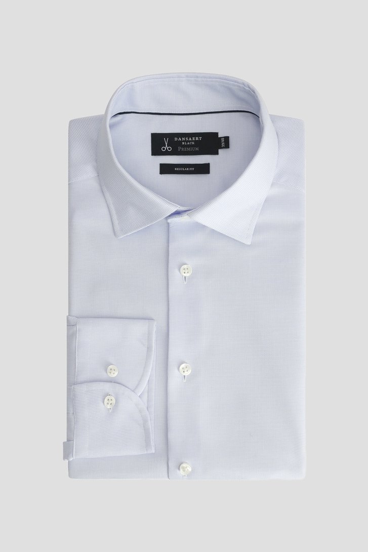 Photo produit 3 de Chemise bleu clair à motif chevrons – Regular fit de Dansaert Black Premium pour Hommes