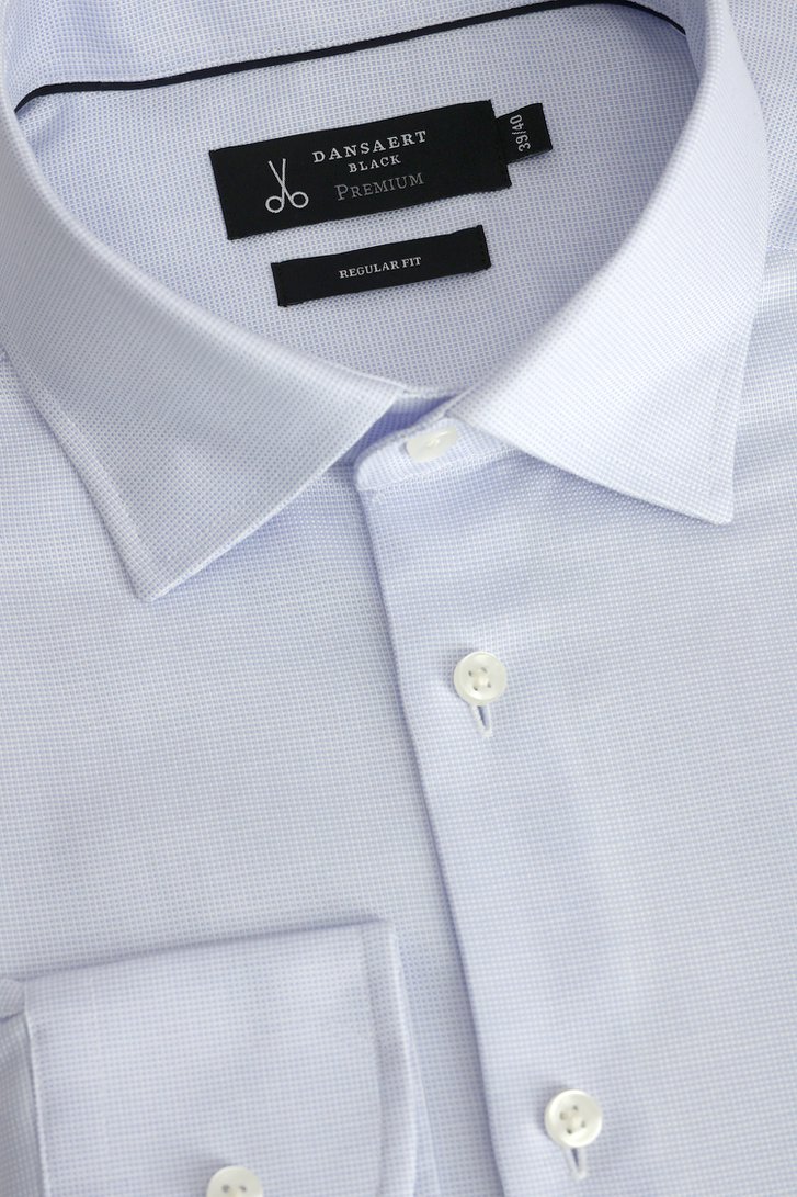 Photo produit 4 de Chemise bleu clair à motif chevrons – Regular fit de Dansaert Black Premium pour Hommes