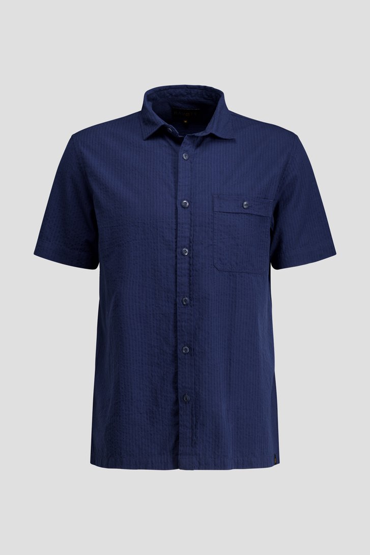 Photo produit 1 de Chemise bleu en tissu structuré - Regular fit de Ravøtt pour Hommes