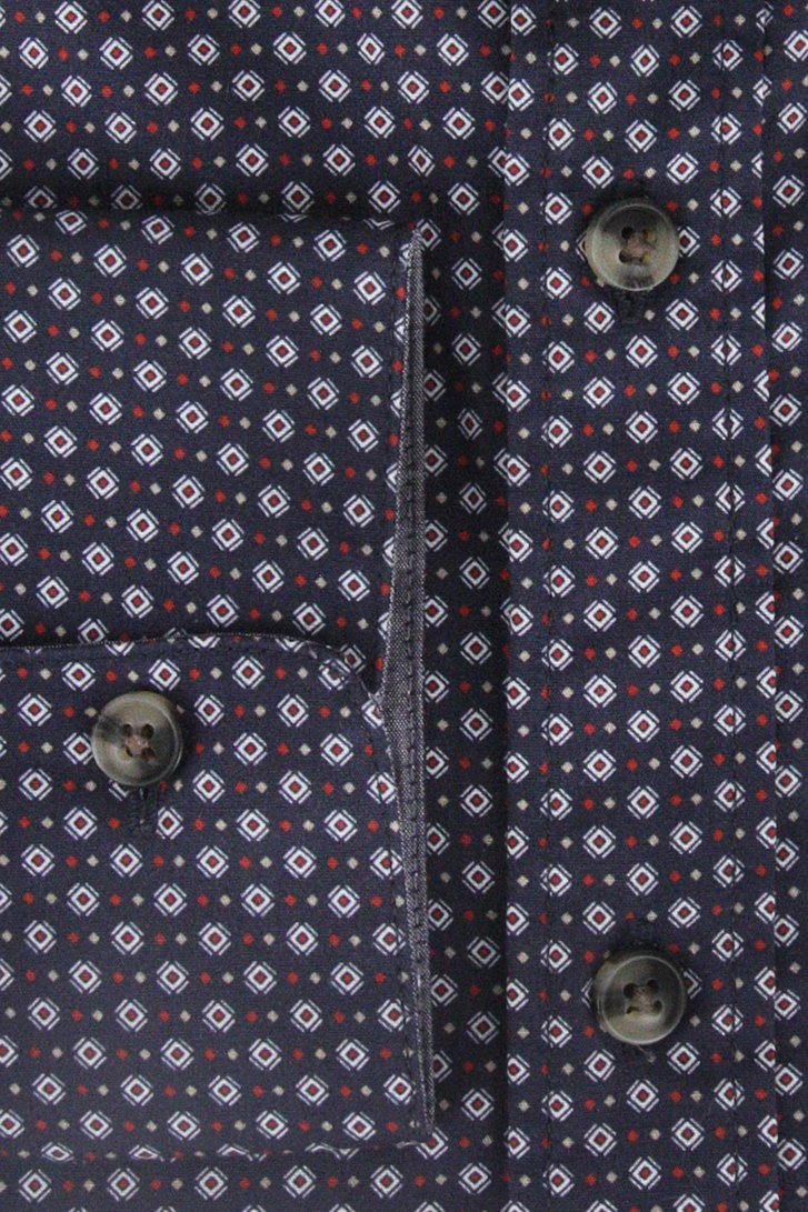 Chemise bleu foncé à imprimé fin - comfort fit de Dansaert Blue pour Hommes