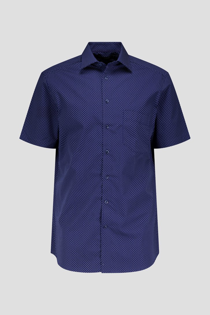 Chemise bleu foncé à imprimé fin – Regular fit de Dansaert Black pour Hommes