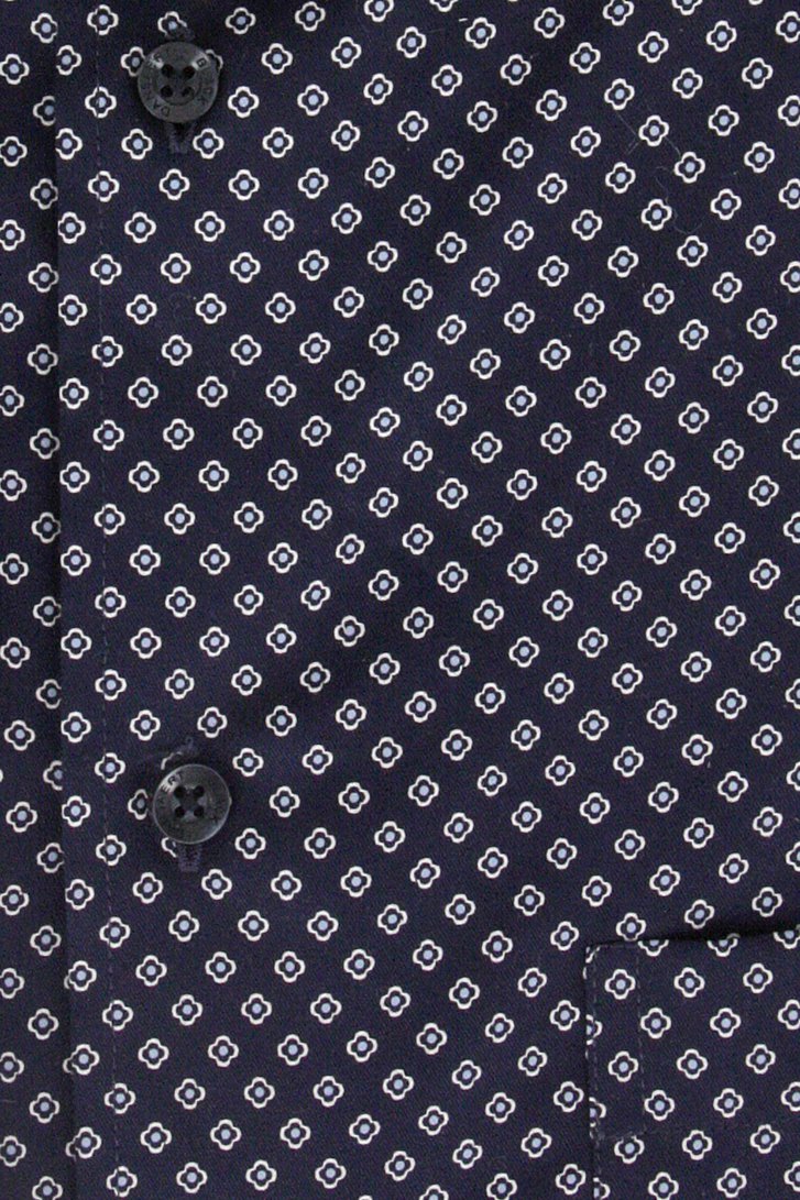 Chemise bleu foncé à motif fin - comfort fit de Dansaert Black pour Hommes