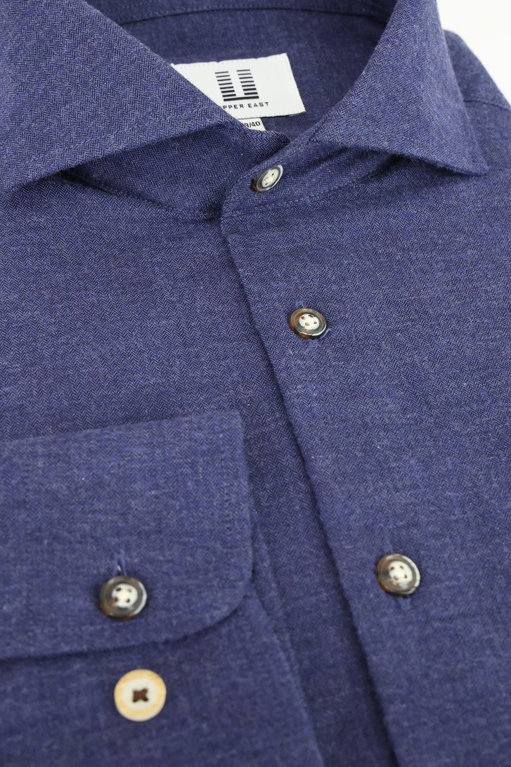 Photo produit 2 de Chemise bleu foncé chinée – Regular fit de Upper East pour Hommes