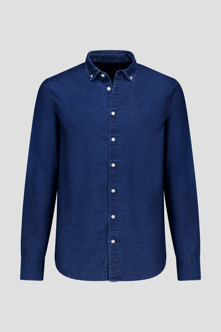 Chemise bleu jean à fines rayures - Regular fit de Ravøtt pour Hommes