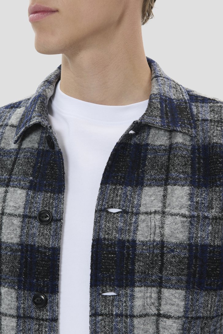 Détail de Chemise bleue à carreaux – Regular fit de Matinique pour Hommes