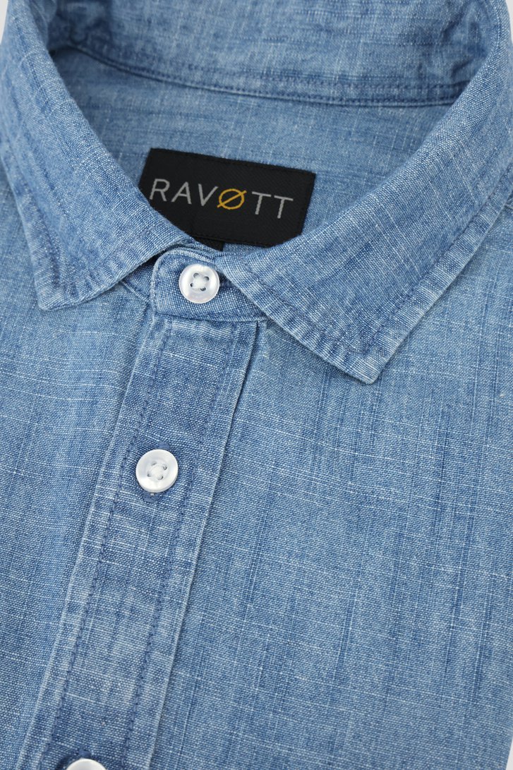 Chemise bleue à effet jean - Regular fit de Ravøtt pour Hommes