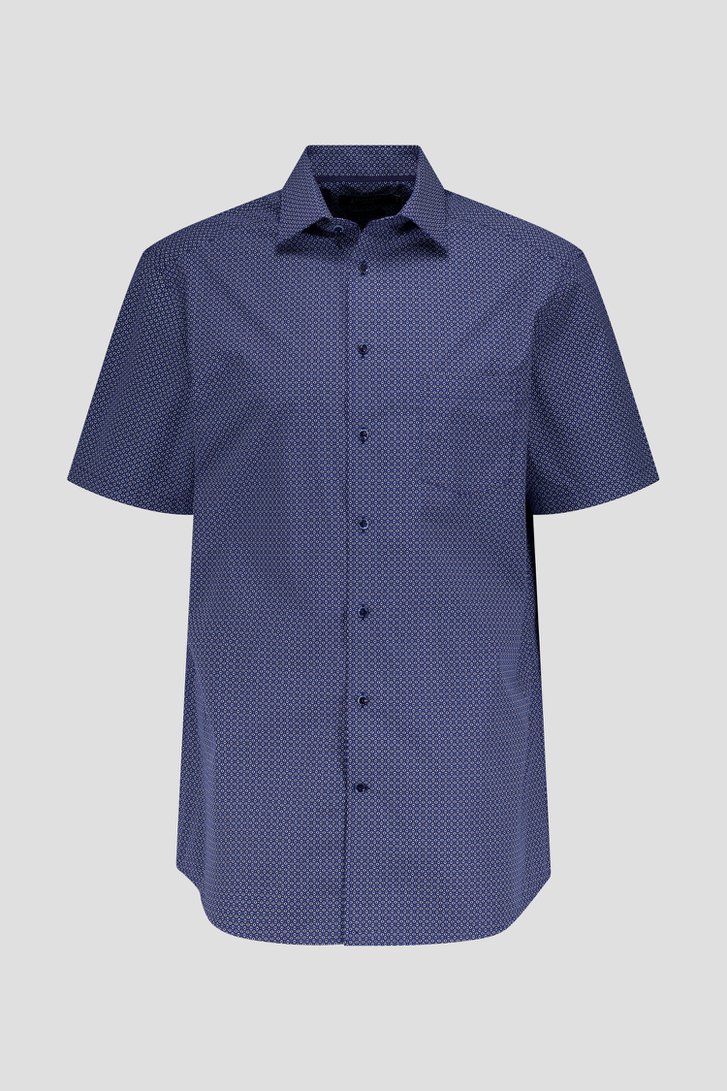 Chemise bleue à imprimé fin – Comfort fit de Dansaert Black pour Hommes