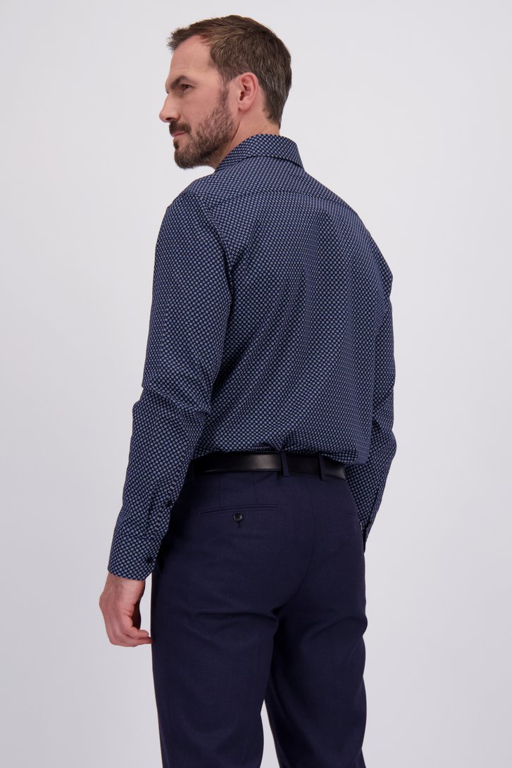 Le dos de Chemise bleue à motif carrés – Regular fit de Dansaert Black pour Hommes