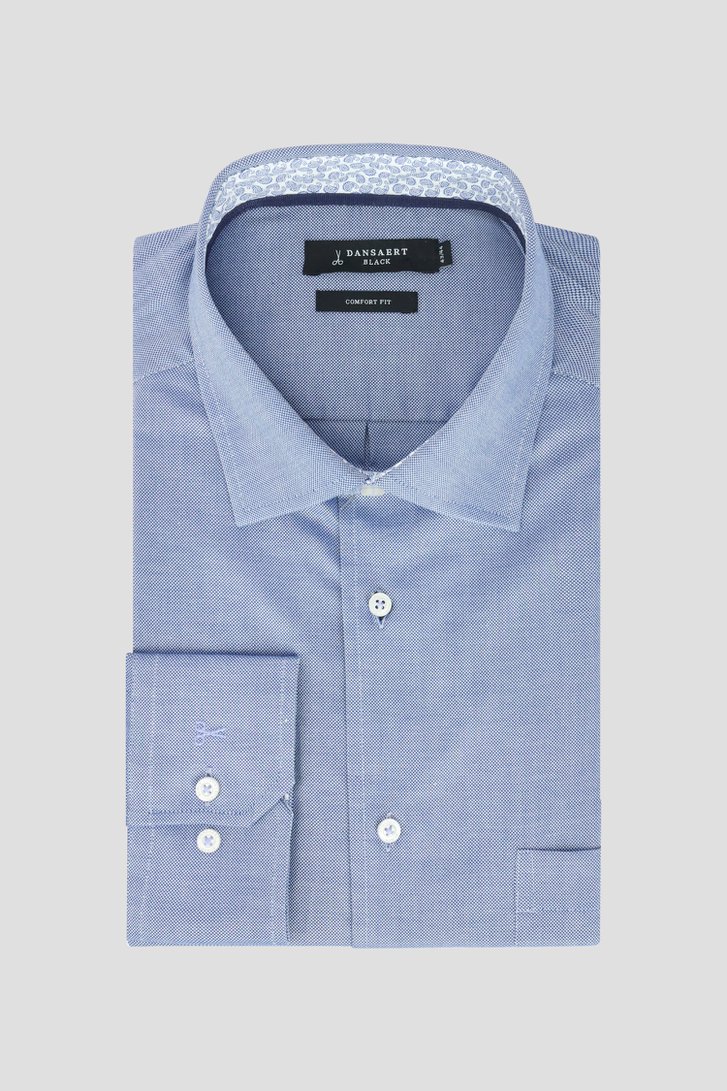 Photo produit 1 de Chemise bleue chinée – Comfort fit de Dansaert Black pour Hommes