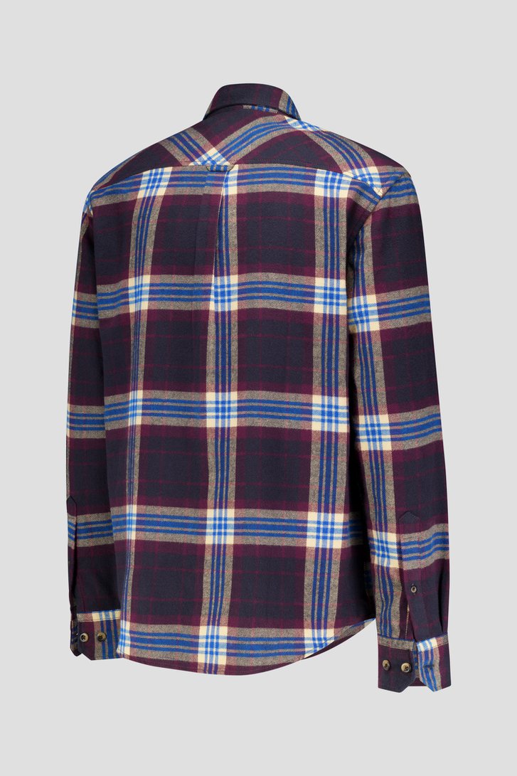 Photo produit 2 de Chemise bordeaux à carreaux - Regular fit de Ravøtt pour Hommes