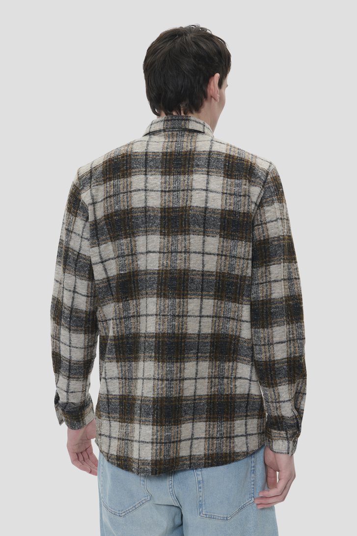 Le dos de Chemise brune à carreaux – Regular fit de Matinique pour Hommes