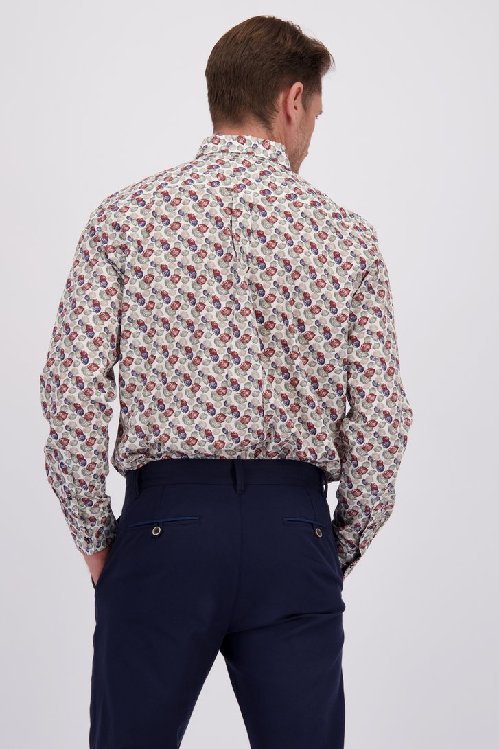 Le dos de Chemise écru à imprimé feuillage - comfort fit de Dansaert Blue pour Hommes
