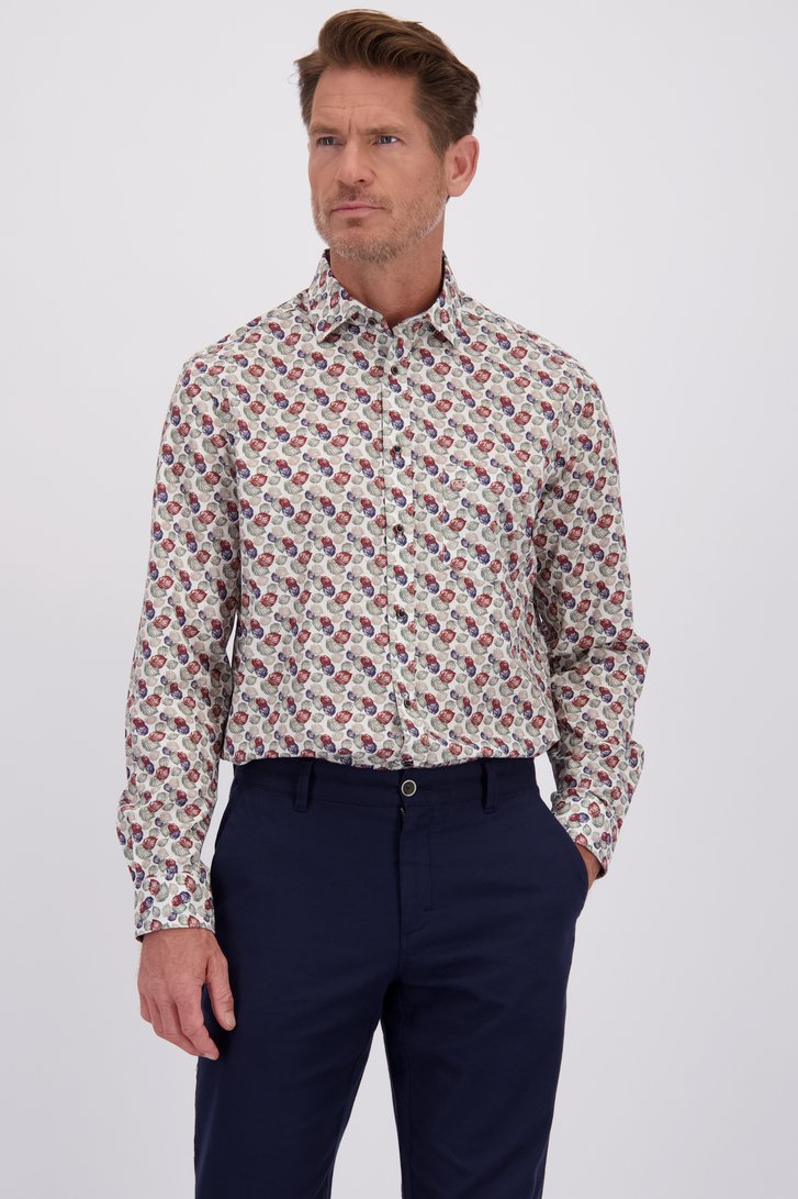 Le devant de Chemise écru à imprimé feuillage - comfort fit de Dansaert Blue pour Hommes