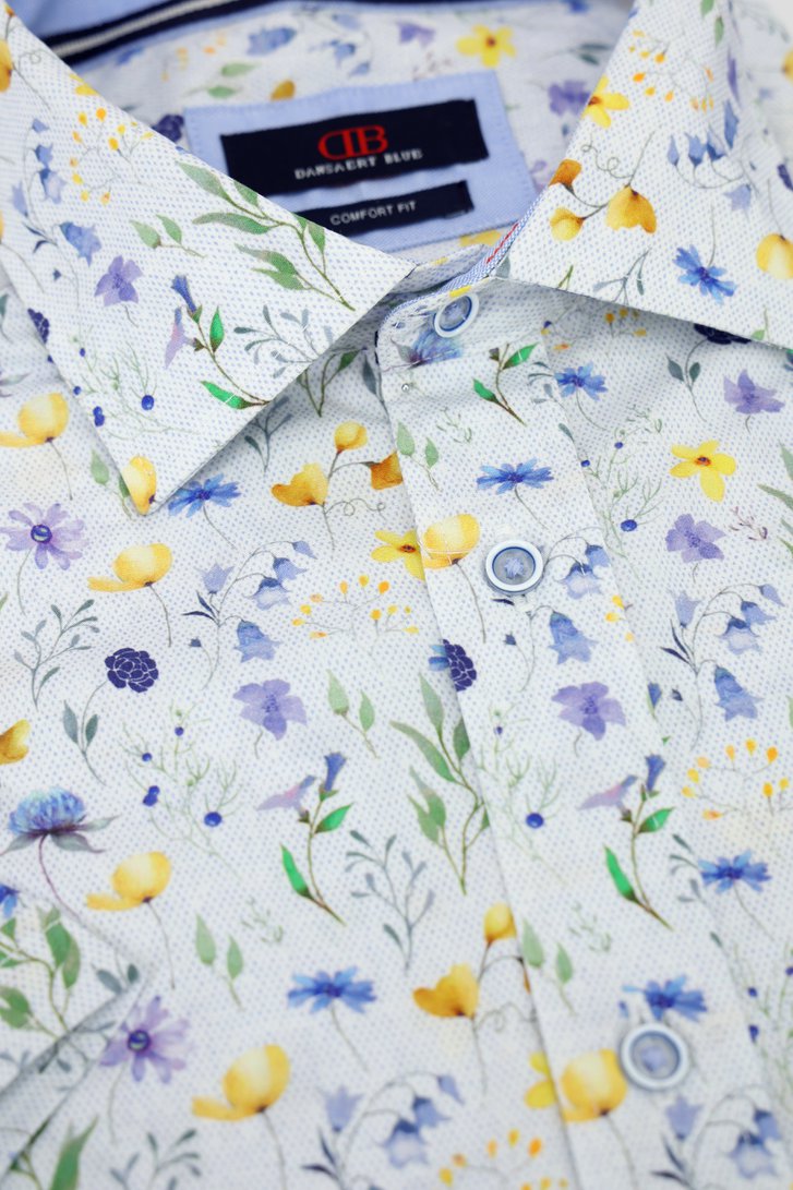 Chemise écrue à fleurs - comfort fit de Dansaert Blue pour Hommes