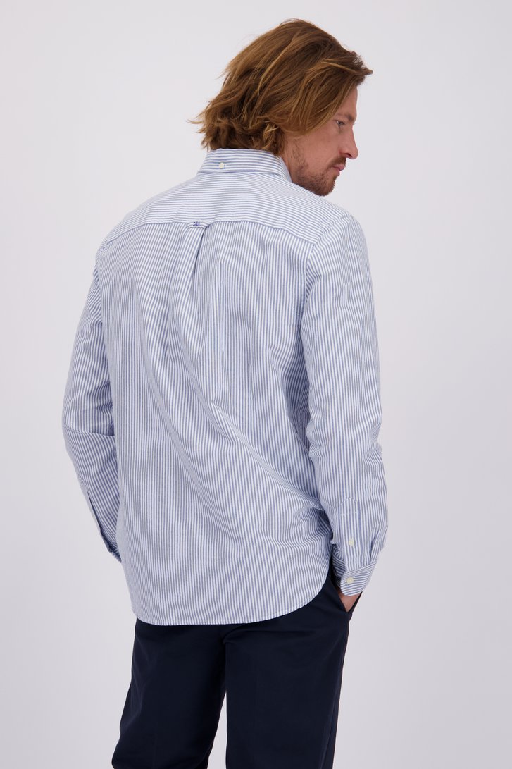 Le dos de Chemise en coton bleue – Regular fit de Superdry pour Hommes