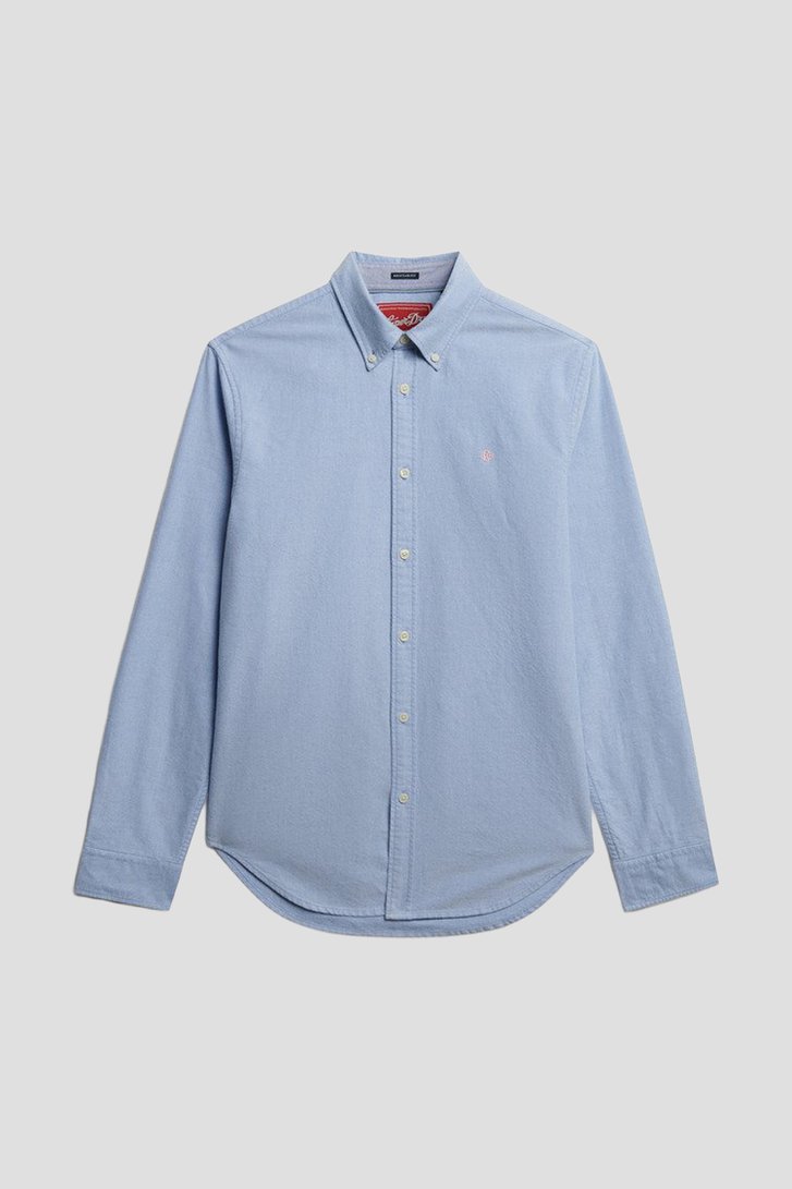 Photo produit 1 de Chemise en coton bleue – Regular fit de Superdry pour Hommes
