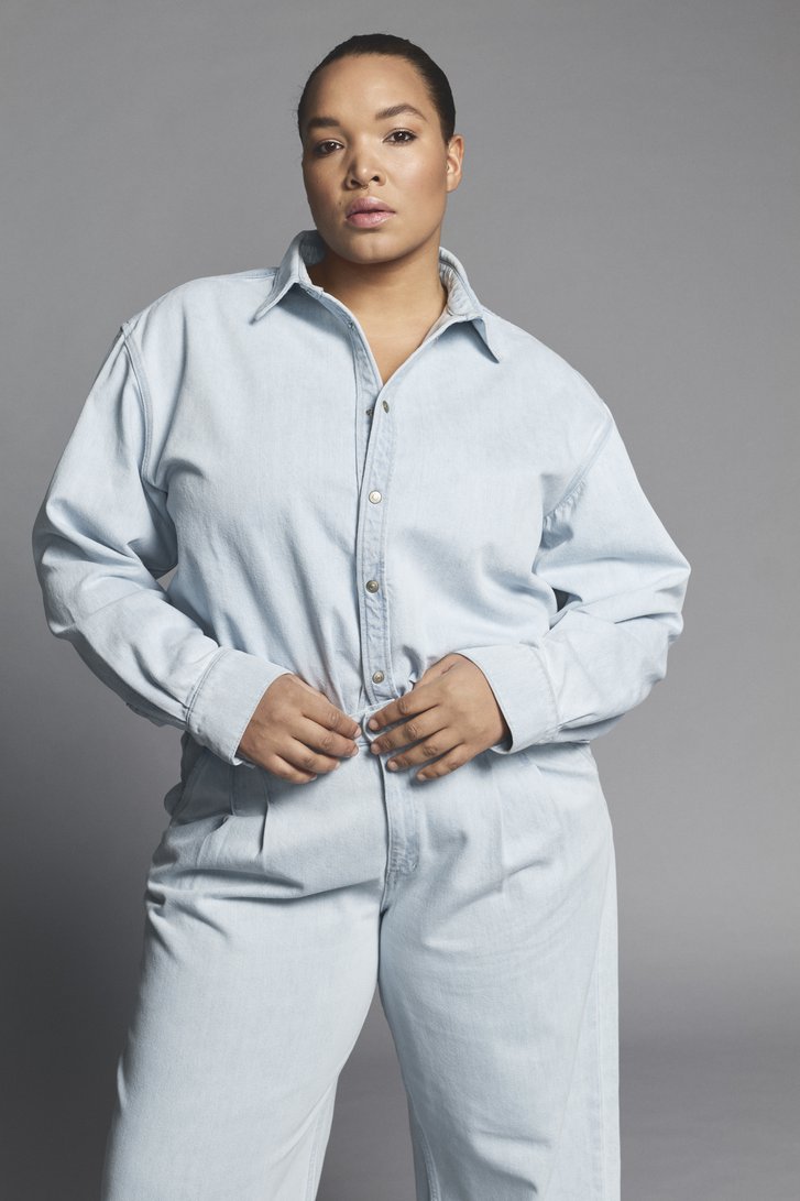Chemise en denim bleu clair - Dieterich de Murielle Victorine Scherre pour Hommes
