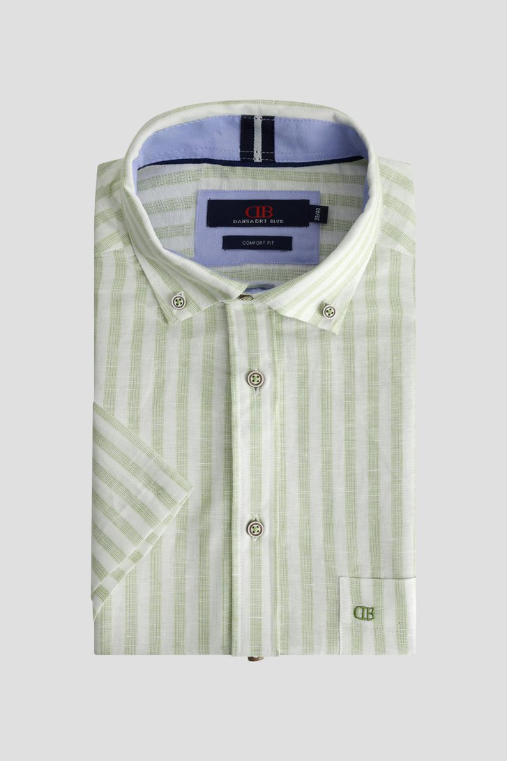 Le devant de Chemise en lin à rayures - Coupe comfort de Dansaert Blue pour Hommes