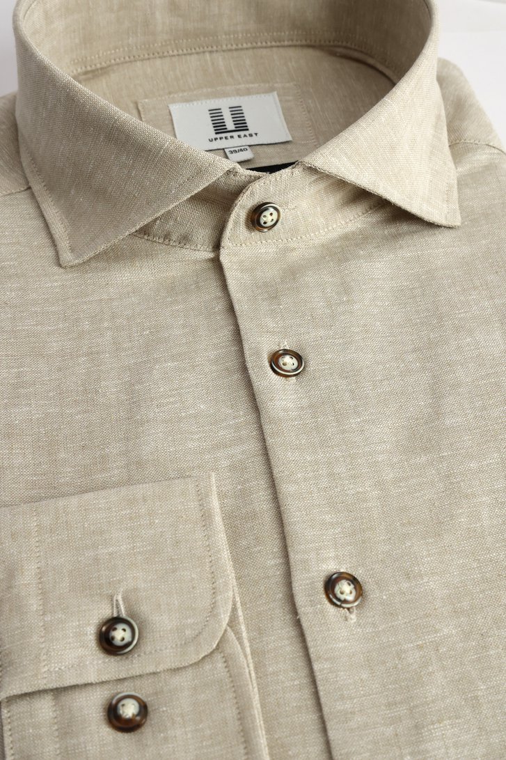 Photo produit 2 de Chemise en lin beige clair de Upper East pour Hommes