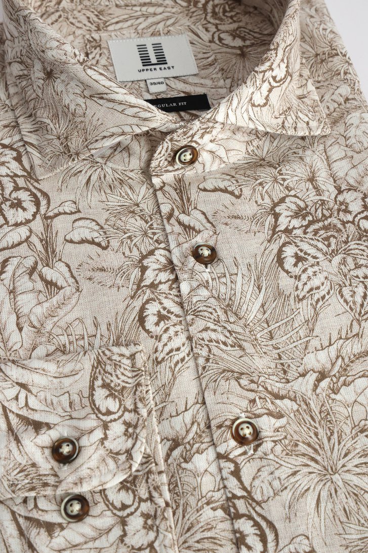 Photo produit 2 de Chemise en lin beige clair  de Upper East pour Hommes