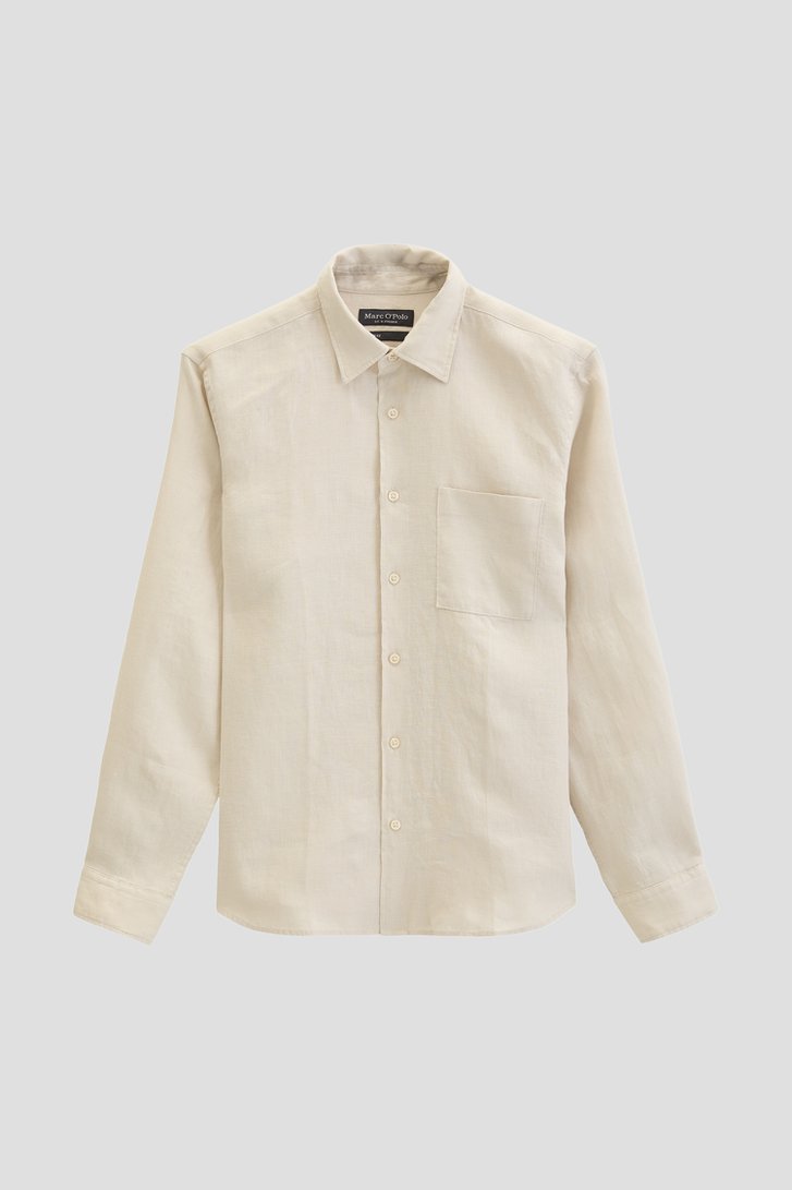 Photo produit 1 de Chemise en lin beige - Coupe regular de Marc O'Polo pour Hommes