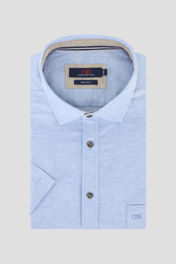 Chemise en lin bleu clair chiné - Regular fit de Dansaert Blue pour Hommes