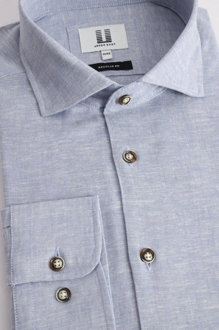 Photo produit 2 de Chemise en lin bleu clair de Upper East pour Hommes