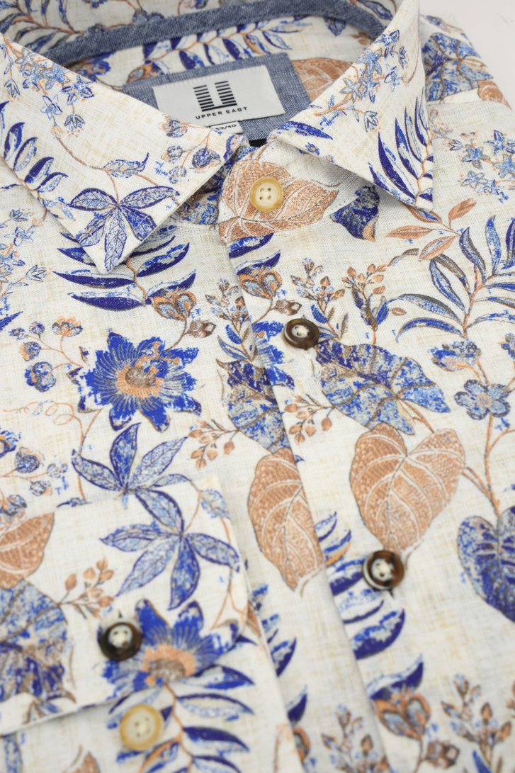 Photo produit 3 de Chemise en lin écru avec motief floral - Regular de Upper East pour Hommes