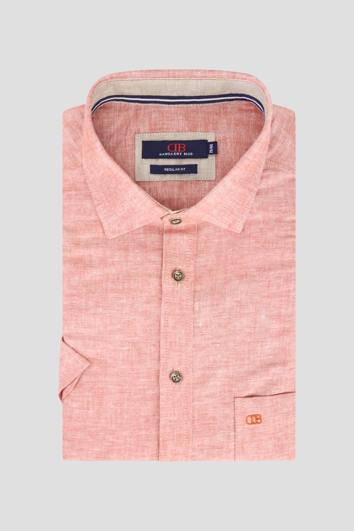 Chemise en lin rouge chiné - Regular fit de Dansaert Blue pour Hommes