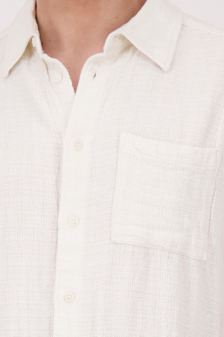 Chemise en lin texturé écru	 de ONLY & SONS pour Hommes