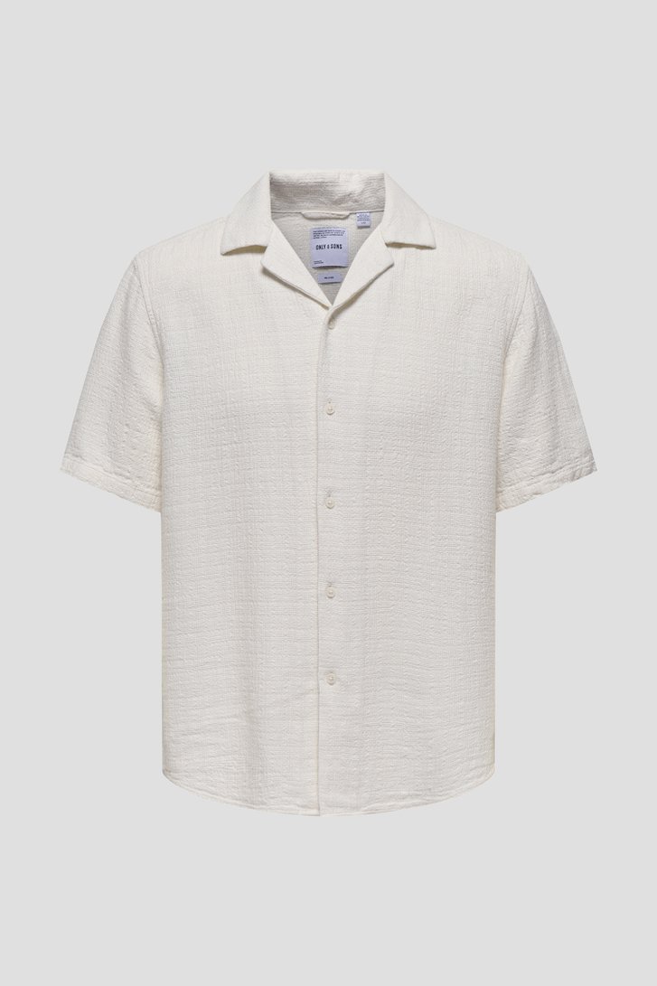Chemise en lin texturé écru	 de ONLY & SONS pour Hommes